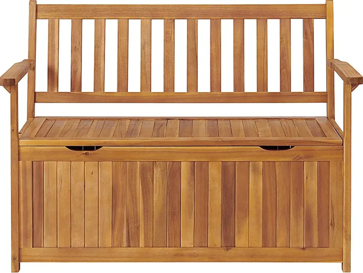 Outdoor Huega Brown Storage Bench