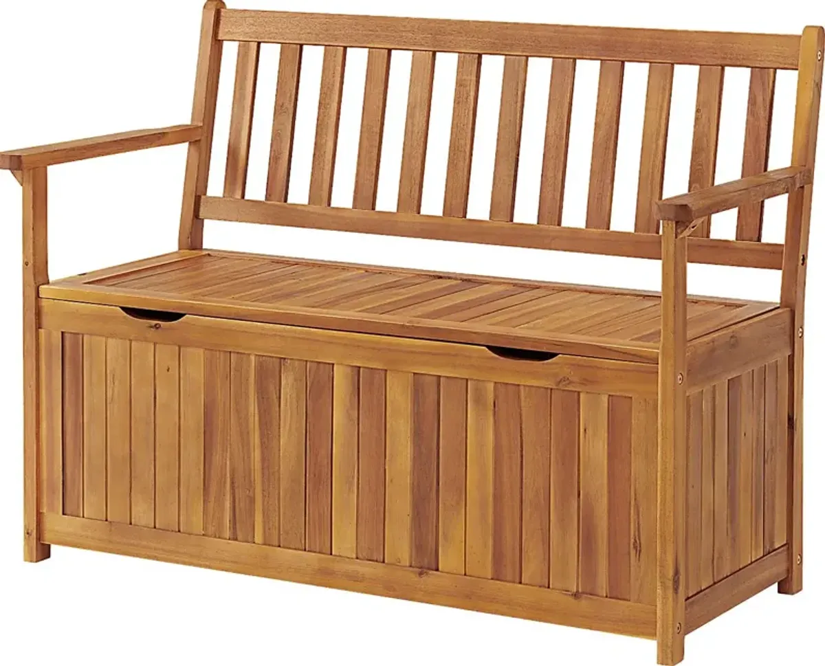 Outdoor Huega Brown Storage Bench