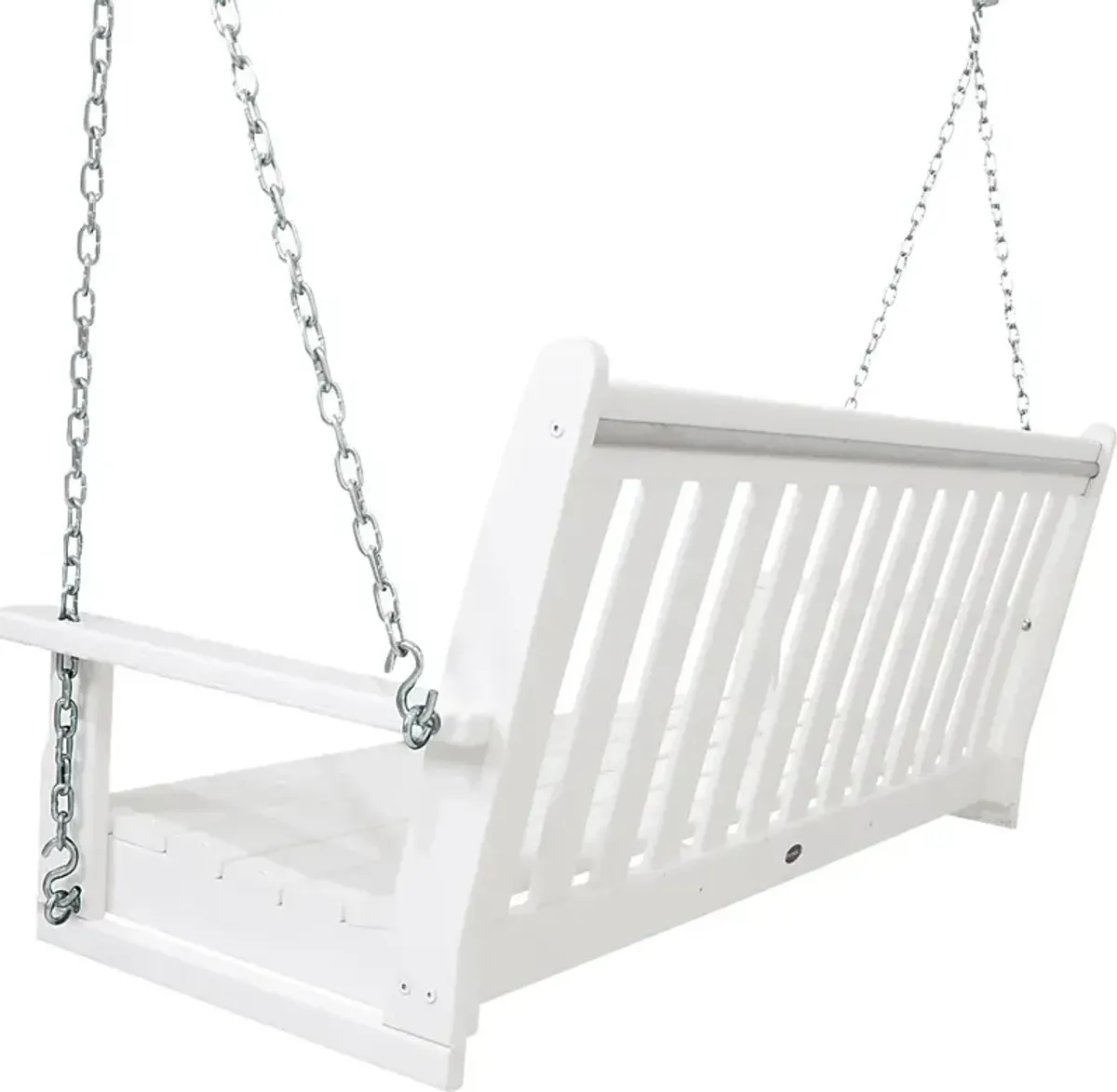 POLYWOOD Vineyard White Outdoor Swing