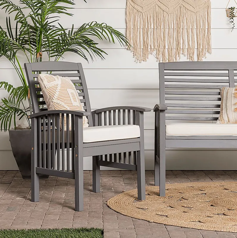 Volwood II Gray 3 Pc Outdoor Seating Set