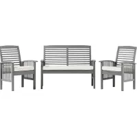 Volwood II Gray 3 Pc Outdoor Seating Set