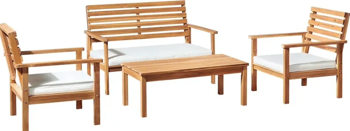 Outdoor Aronmink Brown 4pc Seating Set