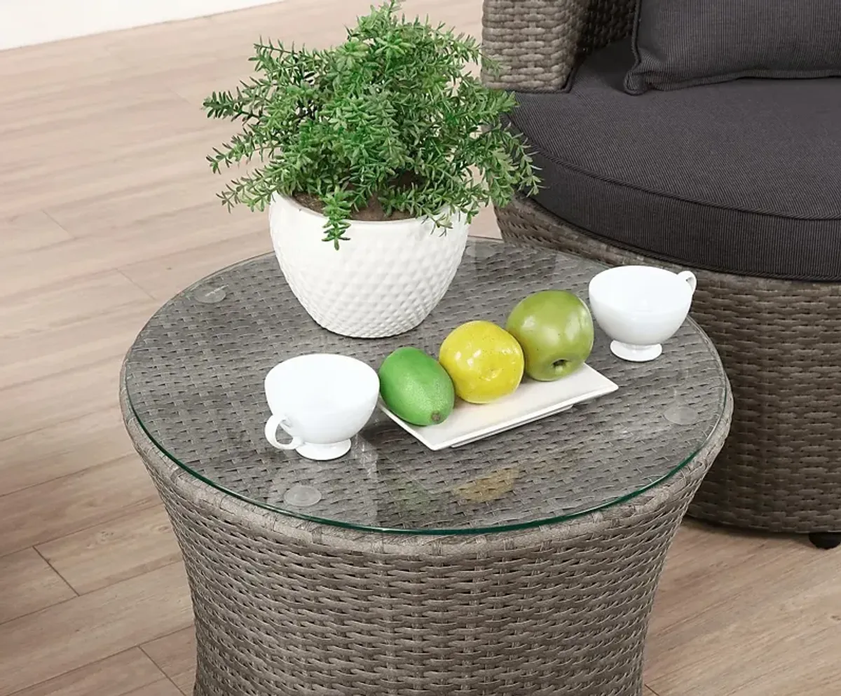 Helican Gray 3 Pc Outdoor Seating Set