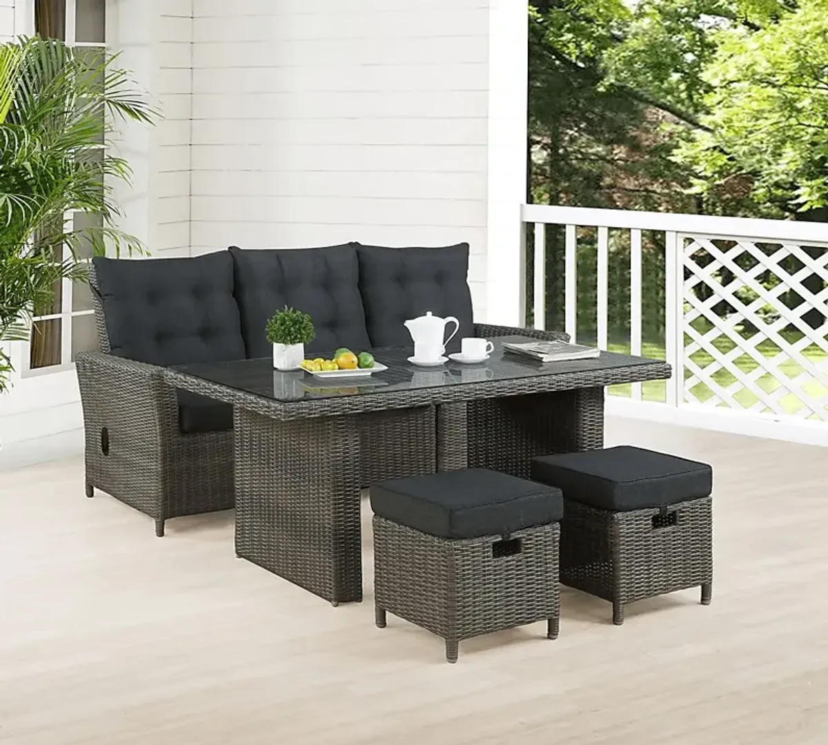 Gilleland Gray 2 Pc Outdoor Seating Set