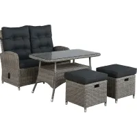 Gumstand Gray 4 Pc Outdoor Seating Set