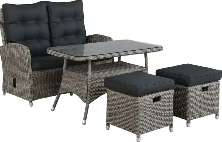 Gumstand Gray 4 Pc Outdoor Seating Set