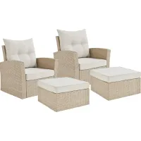 Chattooga Cream 4 Pc Outdoor Seating Set