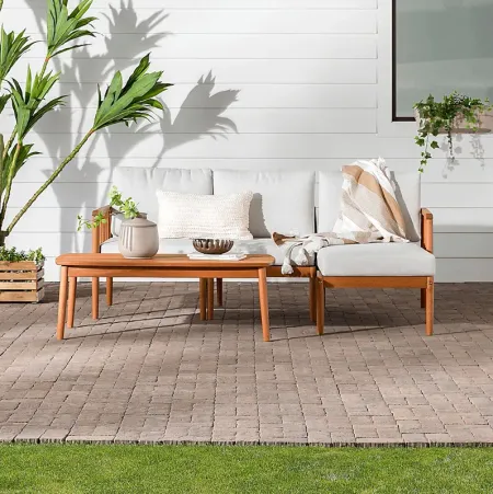 Outdoor Shellrich Coast Brown 4pc Seating Set