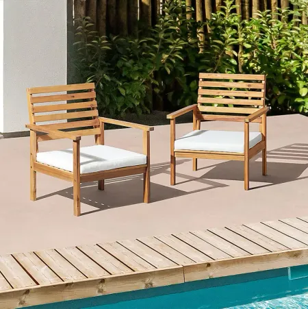 Outdoor Laverkin Brown Dining Chair Set of 2