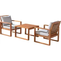 Outdoor Boersma Brown 3pc Seating Set
