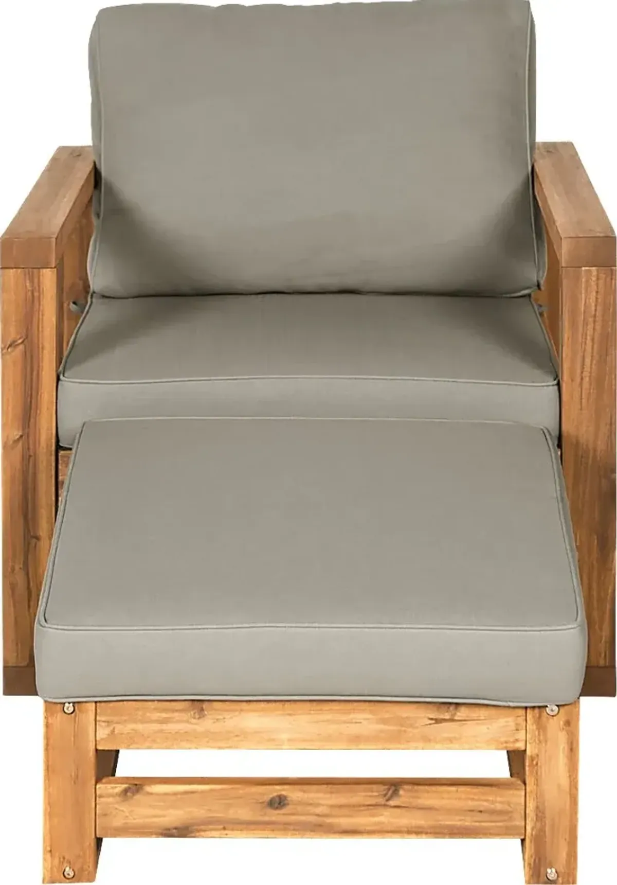 Ellaview Gray Outdoor Chair and Ottoman