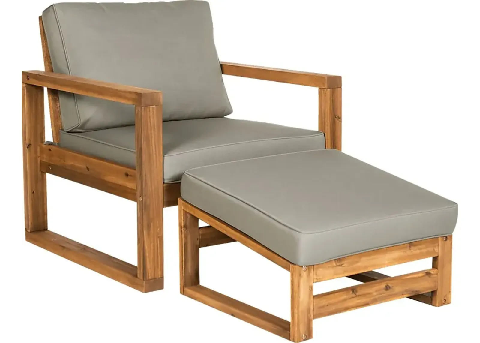 Ellaview Gray Outdoor Chair and Ottoman