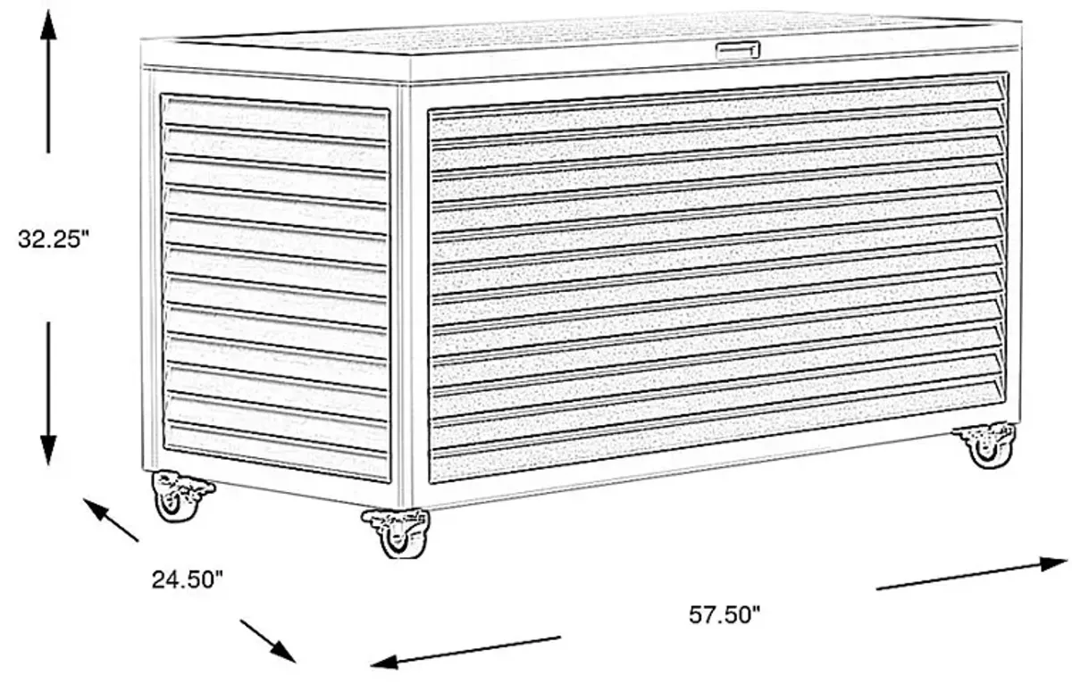 Addy Gray Outdoor Storage Box