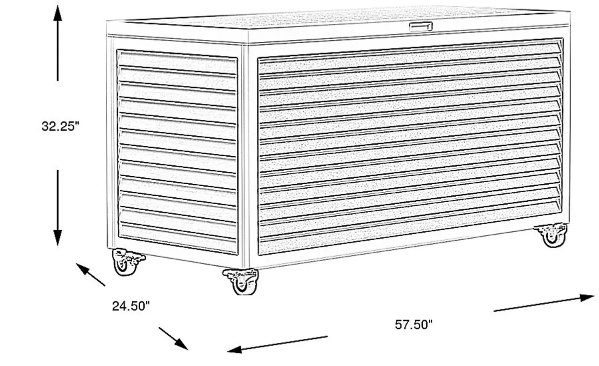 Addy Gray Outdoor Storage Box