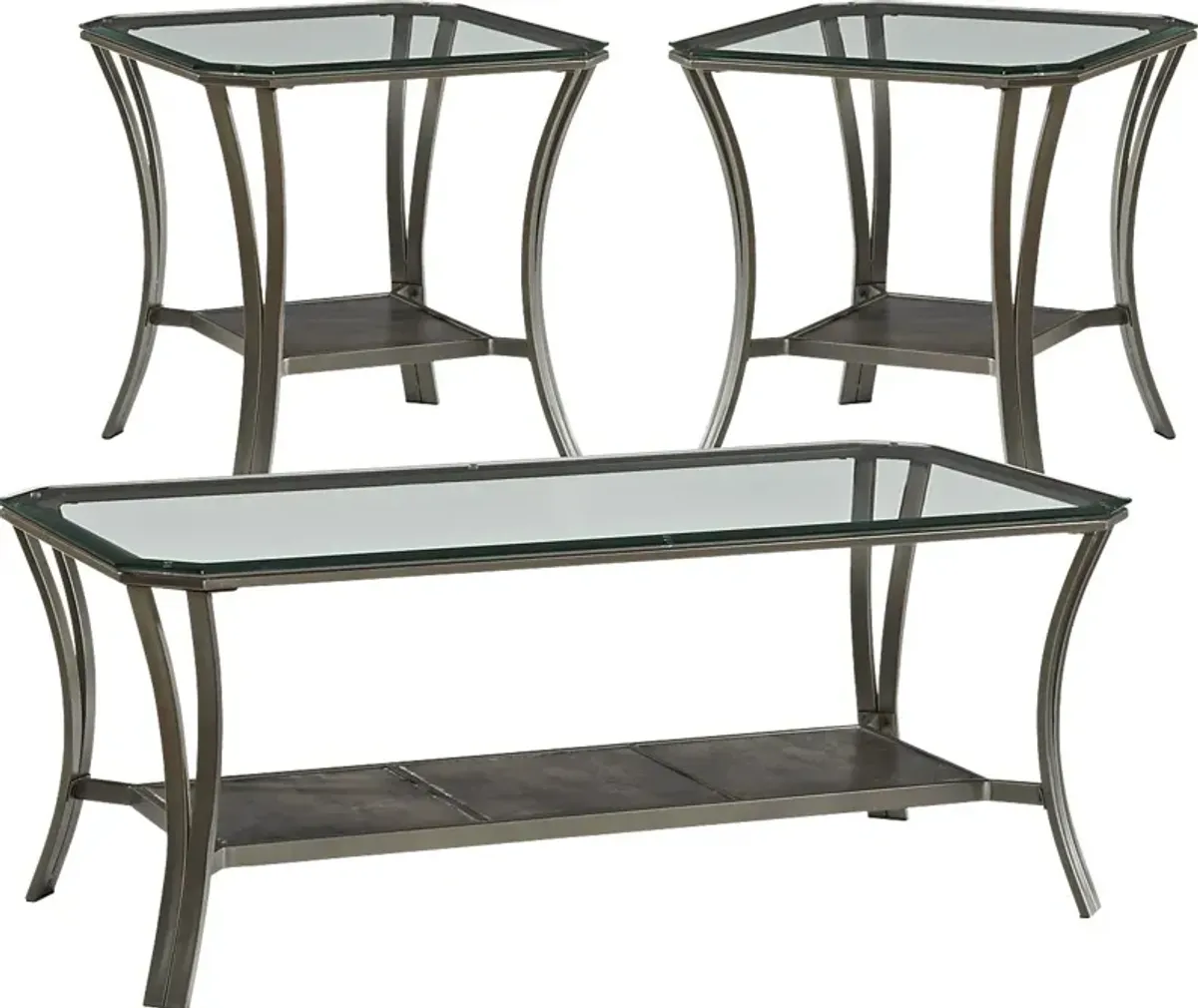 Allie Metal 3 Pc Table Set