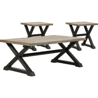 Kalani Black 3 Pc Table Set