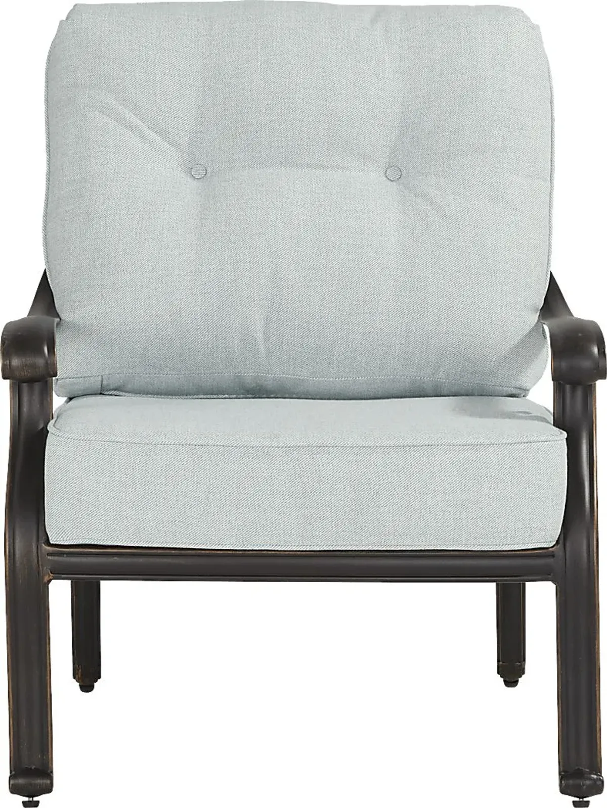 Carina Bronze 4 Pc Outdoor Seating Set with Sky Cushions
