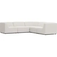 Calay 5 Pc Outdoor Sectional with Vapor Slipcovers
