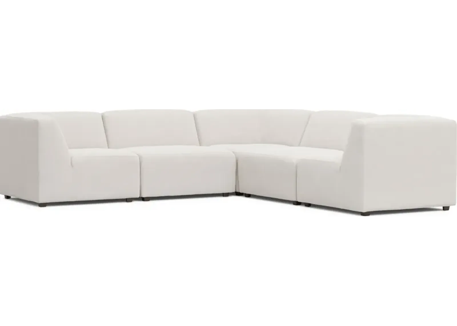 Calay 5 Pc Outdoor Sectional with Vapor Slipcovers