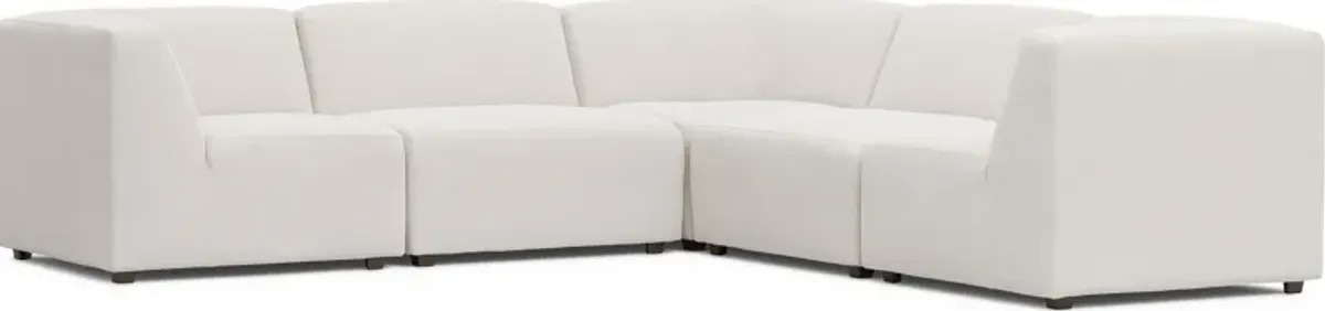 Calay 5 Pc Outdoor Sectional with Vapor Slipcovers