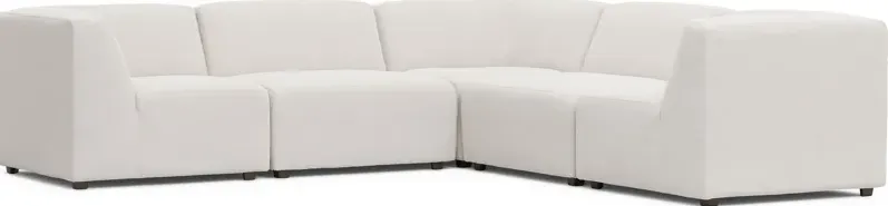 Calay 5 Pc Outdoor Sectional with Vapor Slipcovers