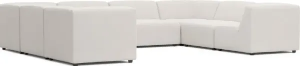 Calay 8 Pc Outdoor Sectional with Vapor Slipcovers