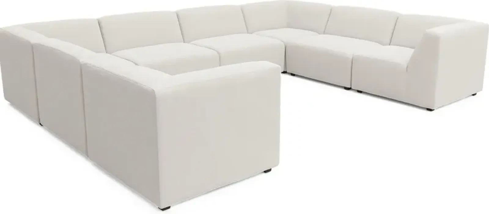 Calay 8 Pc Outdoor Sectional with Vapor Slipcovers