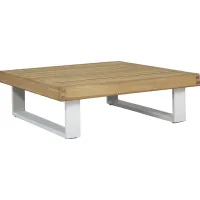 Platform Teak Outdoor Side Table