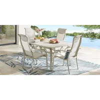 Windy Isle Sand 5 Pc 72 in. Rectangle Outdoor Dining Set