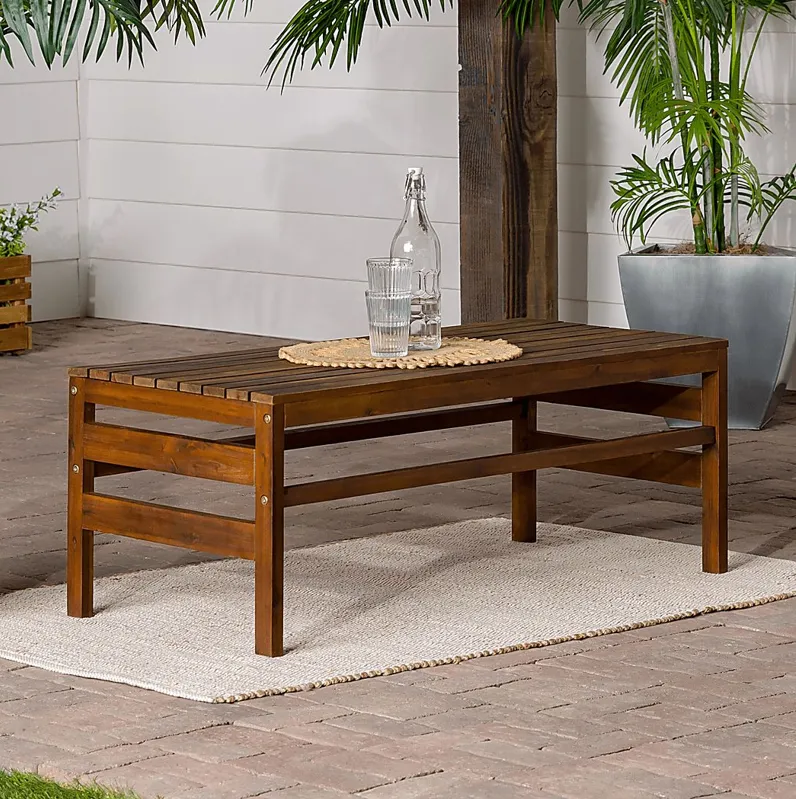 Outdoor Tonalea Dark Brown Cocktail Table