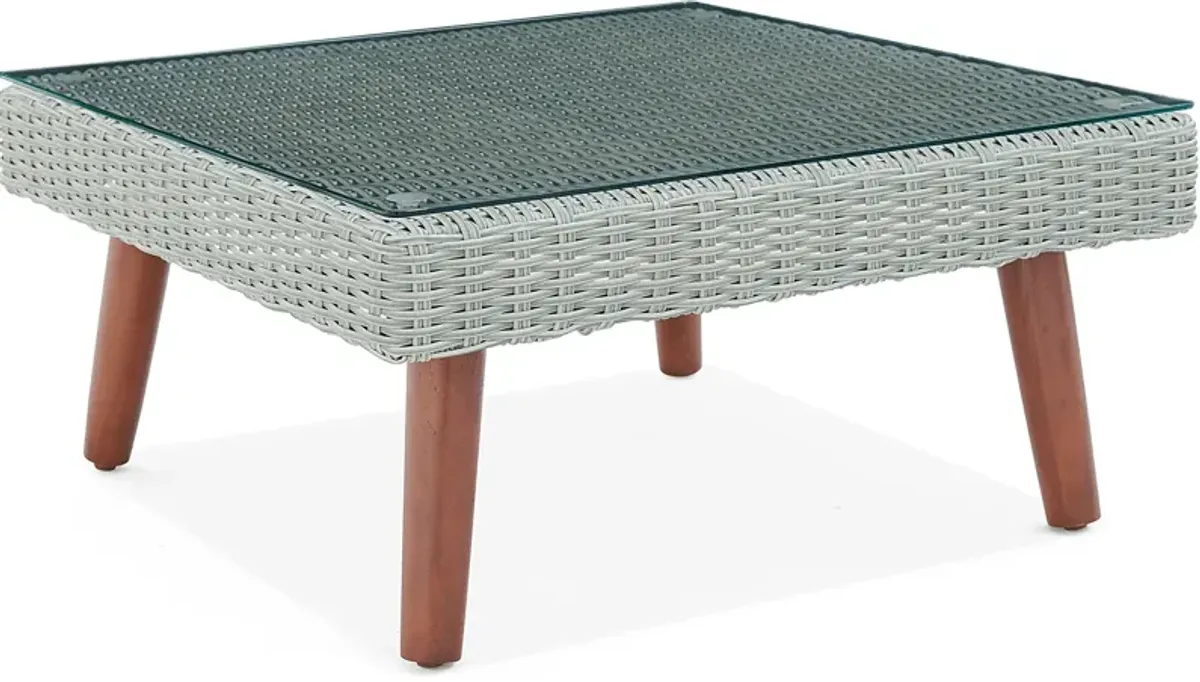 Deupree I Light Gray Outdoor Cocktail Table