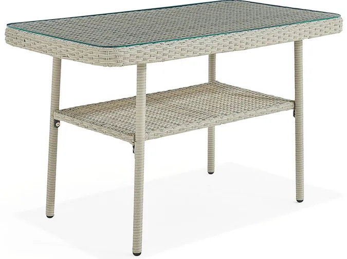 Deckle II Light Gray Outdoor Cocktail Table