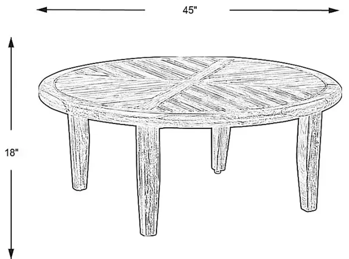 Hagen Teak Outdoor Round Chat Table