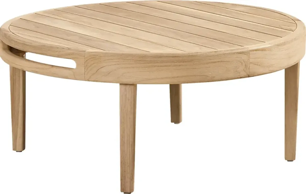 Riva Blonde Large Nesting Outdoor Cocktail Table