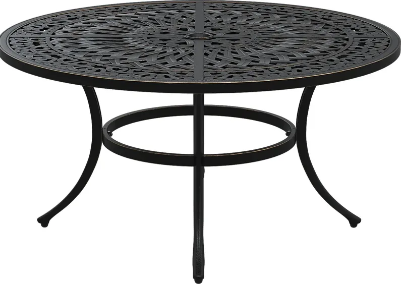 Lake Como Antique Bronze Round Outdoor Cocktail Table