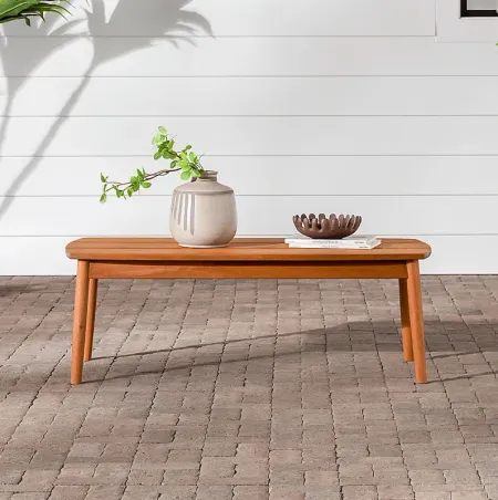 Outdoor Shellrich Coast Brown Cocktail Table