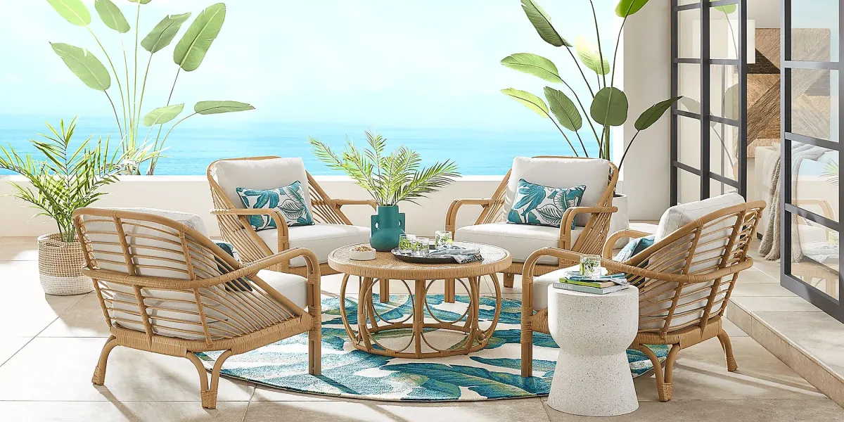 Coronado Sandstone Round Outdoor Cocktail Table