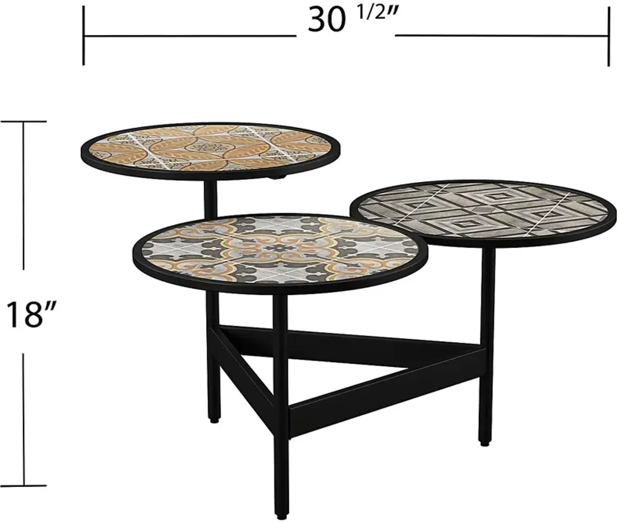 Outdoor Kennilworth Black Cocktail Table