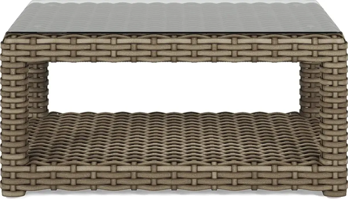 Siesta Key Driftwood Finish Outdoor Cocktail Table