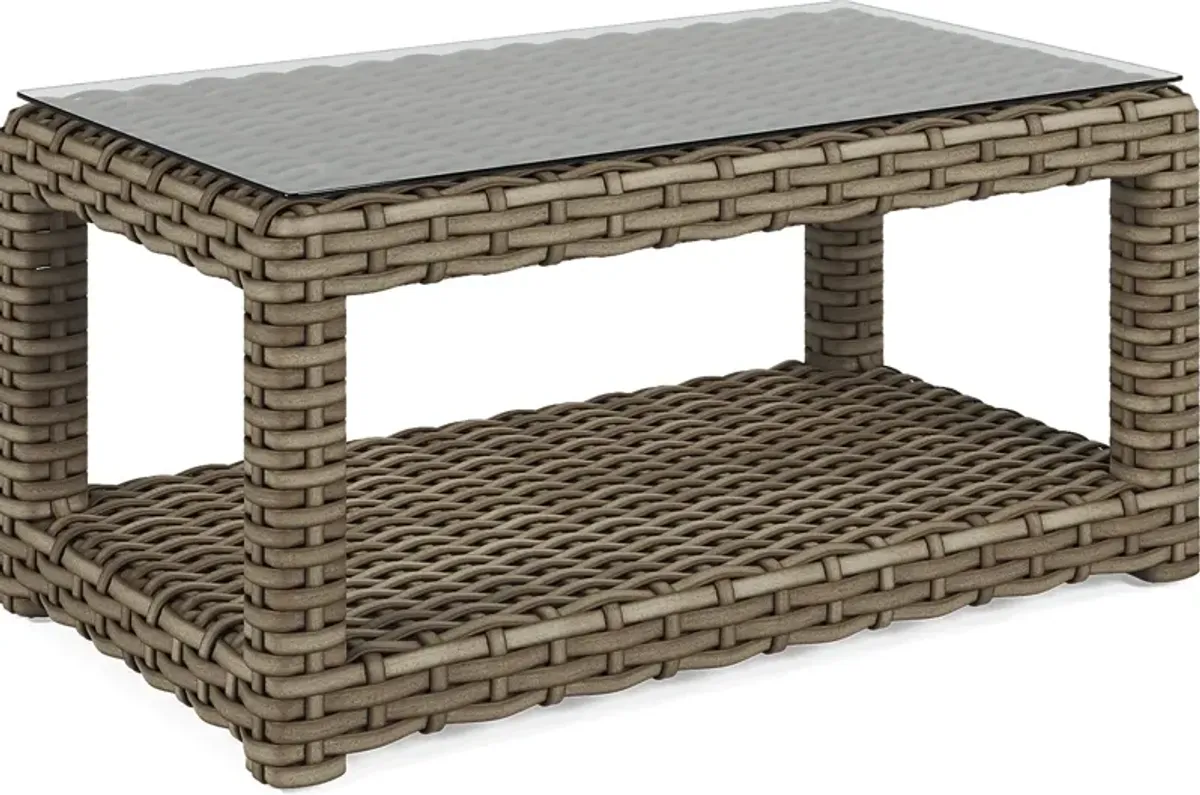 Siesta Key Driftwood Finish Outdoor Cocktail Table