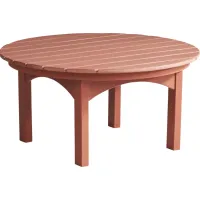 Addy Red Round Outdoor Cocktail Table