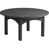Addy Black Round Outdoor Cocktail Table