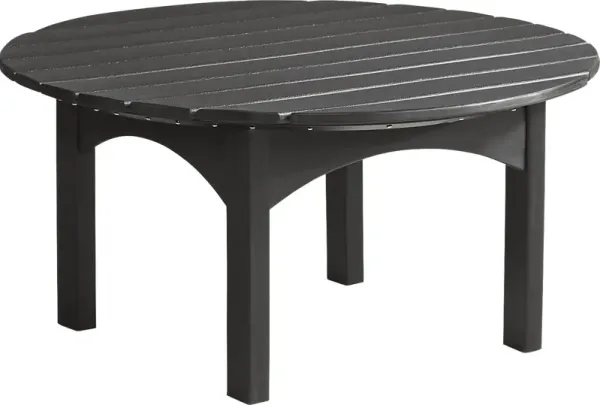 Addy Black Round Outdoor Cocktail Table