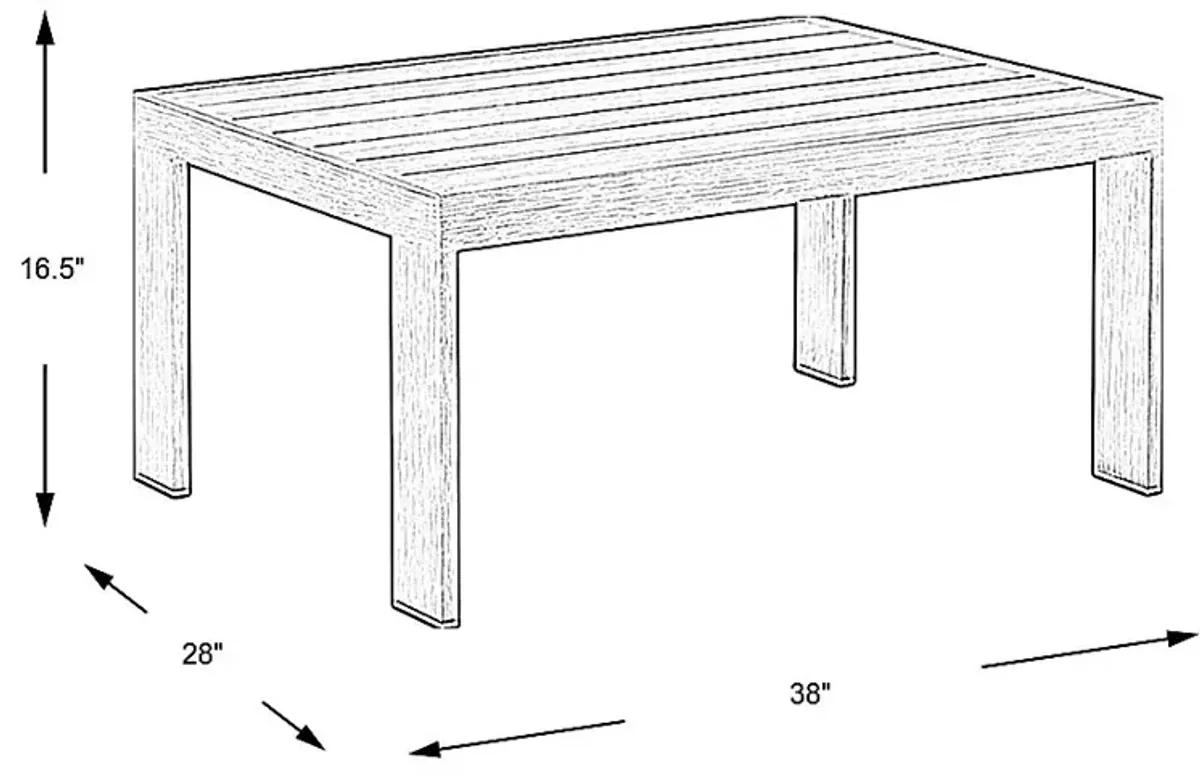 Sun Valley Light Gray Outdoor Cocktail Table