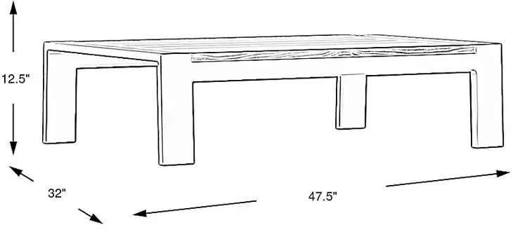 Solana Taupe Outdoor Cocktail Table with Teak Top