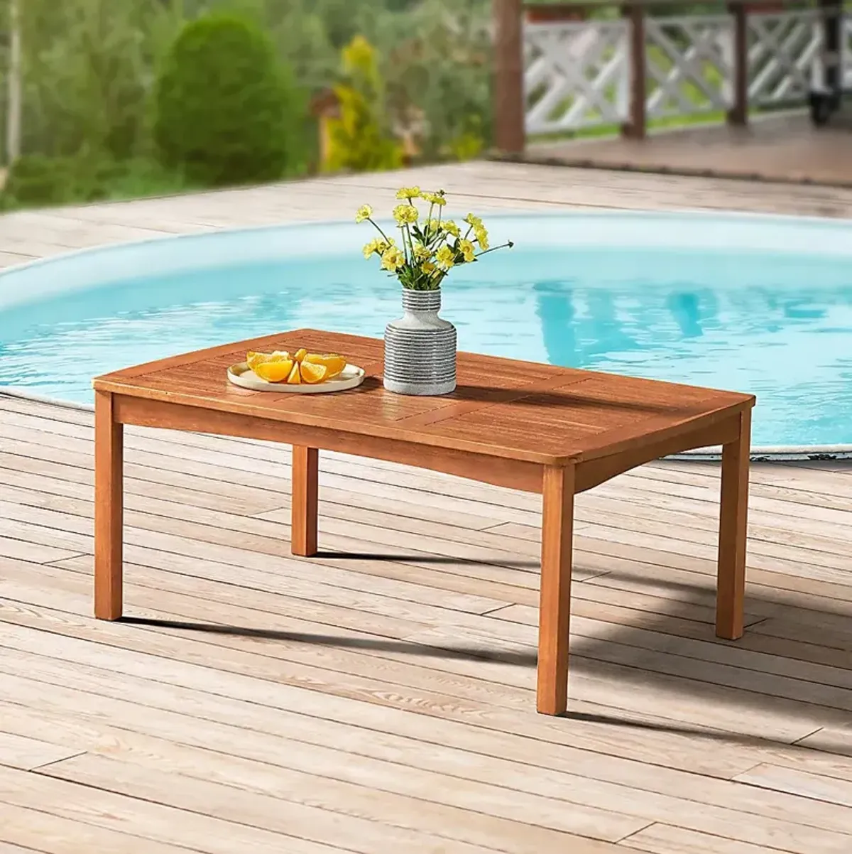 Outdoor Fenchurch Brown Cocktail Table