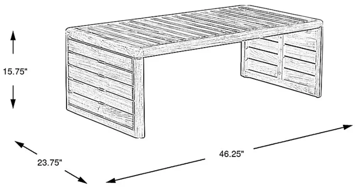 Larkin Natural Outdoor Cocktail Table