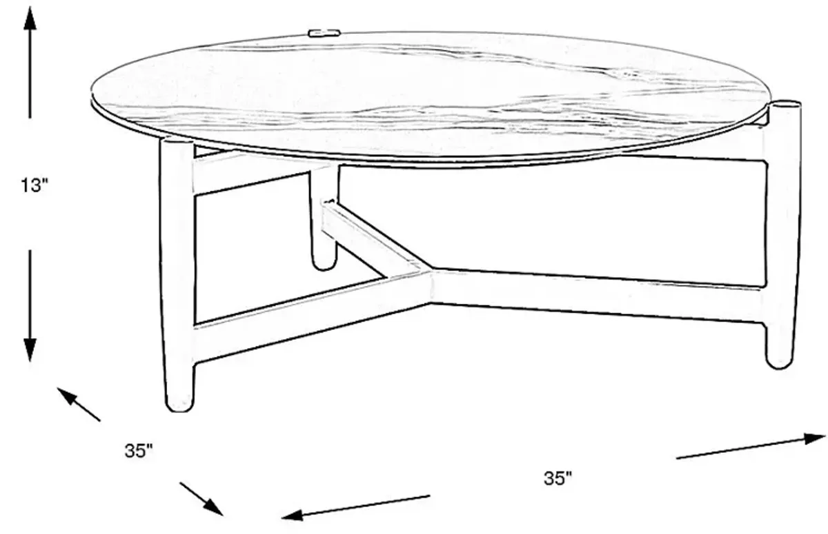 Harlowe Black Large Nesting Outdoor Cocktail Table