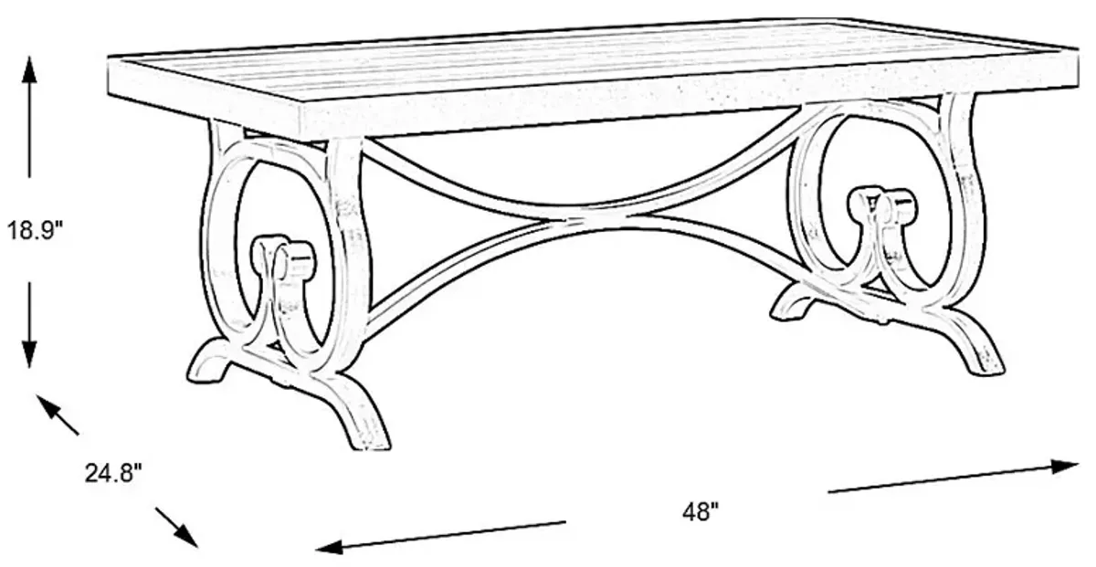 Lake Breeze Aged Bronze Outdoor Cocktail Table