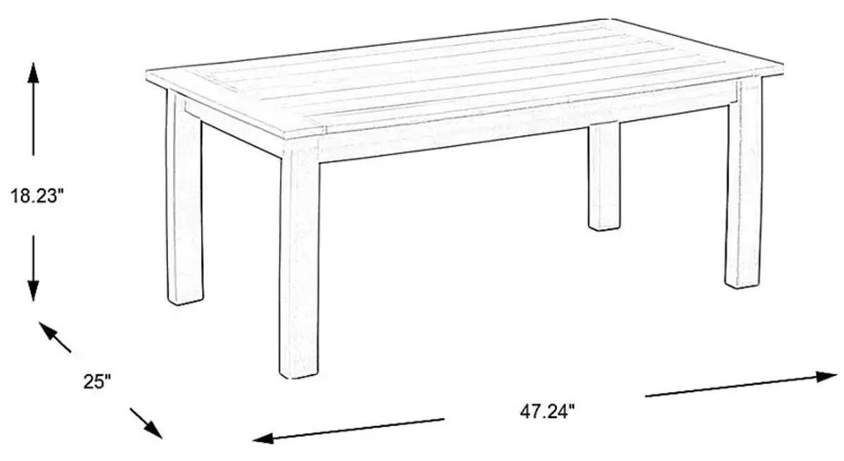 Eastlake White Outdoor Cocktail Table